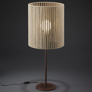 lámpara de mesa / contemporánea / de madera / de interior