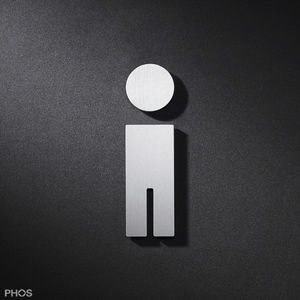 pictograma para puerta de acero inoxidable