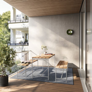 conjunto de mesa y banco contemporáneo