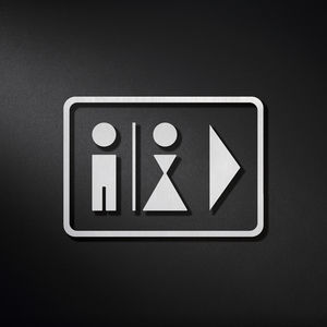 pictograma para puerta acero inoxidable