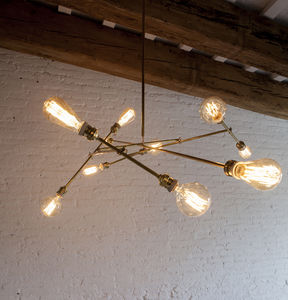 lámpara araña contemporánea / de latón / de incandescencia / LED