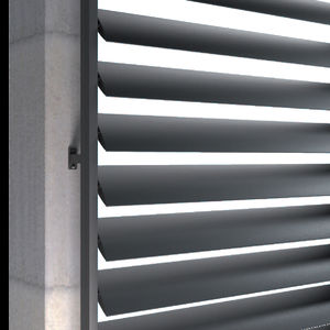 celosía con lamas de aluminio / para fachada / vertical