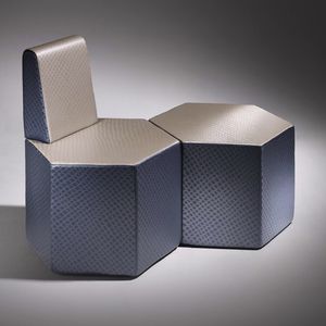 puf contemporáneo / de cuero artificial / modular / para el sector servicios