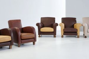 sillón clásico / de cuero / para niños