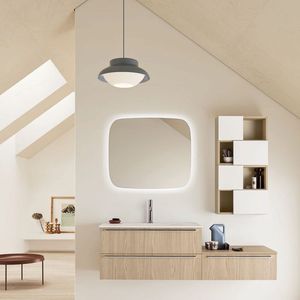 Espejo para baño de pared - DIVA - ARBI - contemporáneo / rectangular / de madera