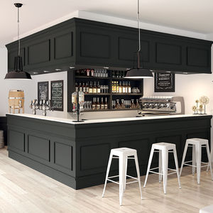 mostrador de bar / de madera / en L