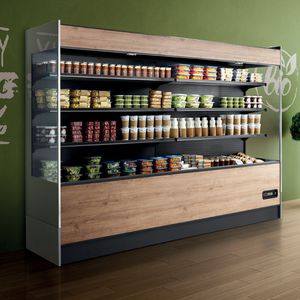 vitrina refrigerada de estantes
