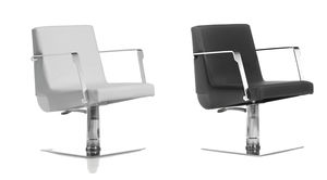 sillón de peluquería de poliuretano / con bomba hidráulica / con patas en forma de estrella