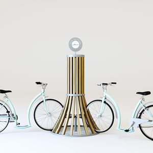 aparcabicis de acero galvanizado / de acero termolacado / de madera / de diseño original