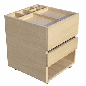 cajonera de oficina de roble