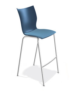 silla de bar contemporánea / tapizada / 100 % reciclable / de tejido