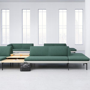 banqueta modular / contemporánea / de tejido / para el sector servicios
