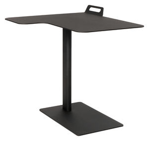 mesita auxiliar contemporánea / de acero con revestimiento en polvo / con base de acero / rectangular