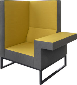 banqueta modular / contemporánea / de tejido / para el sector servicios