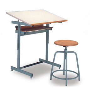 mesa de dibujo de madera / de metal / de material reciclado / rectangular