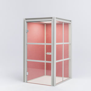 oficina POD acústica / ergonómica / con iluminación LED integrada / de vidrio