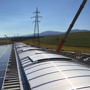 techo de vidrio de aluminio