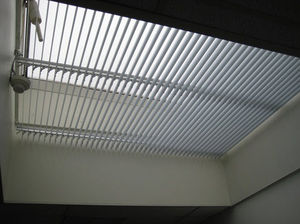 celosía con lamas de aluminio lacado