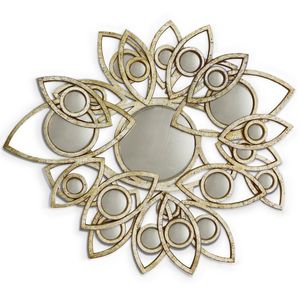 espejo de pared / contemporáneo / dorado