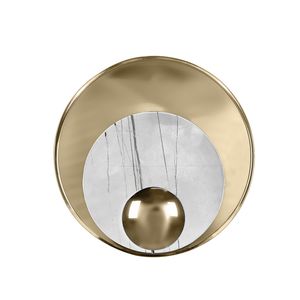 aplique moderno / de mármol / de latón chapado en oro / LED
