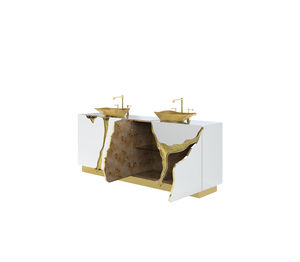 mueble de lavabo de acero inoxidable