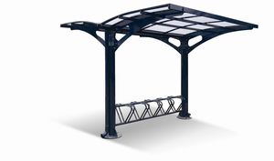 marquesina para bicicletas cubierta de policarbonato