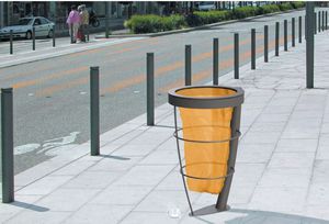 soporte de bolsa de basura público