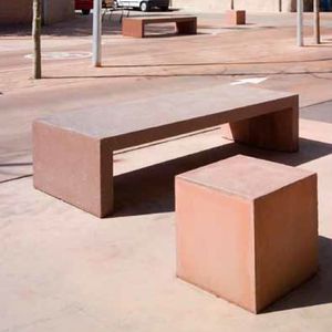 banco público de diseño minimalista