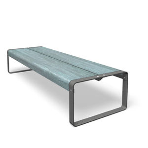 mesa de centro contemporánea / de metal / de HPL / rectangular