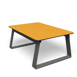 mesa de centro contemporánea / de metal / de HPL / rectangular