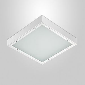 luminaria montada en superficie / LED / cuadrada / cara de vidrio templado