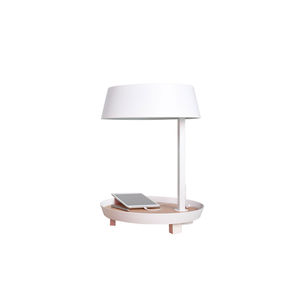 lámpara de mesa / contemporánea / de metal / de madera