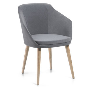silla moderna / tapizada / con reposabrazos / de tejido