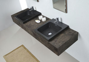 encimera de lavabo doble