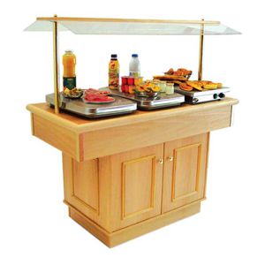 vitrina de bufé neutra para autoservicio