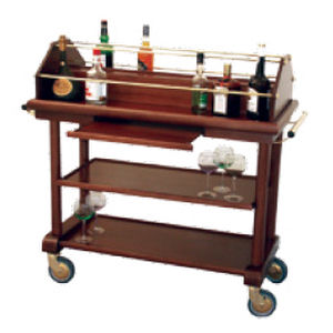 carrito de servicio / para el sector servicios / de madera