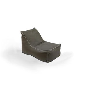 sillón pera contemporáneo / de tejido / con cojín amovible / gris