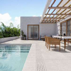 borde de piscina de gres porcelánico