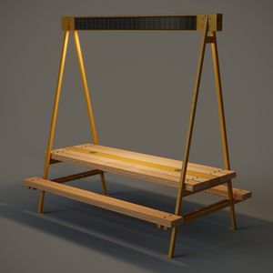 mesa de pícnic contemporánea