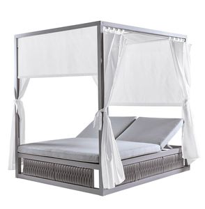 tumbona contemporánea / de aluminio / de poliéster / de jardín