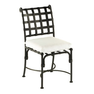 silla de jardín clásica / con reposabrazos / con cojín amovible / de aluminio