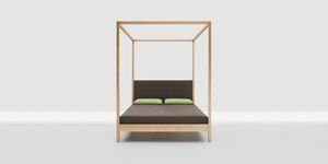 cama con dosel / de matrimonio / contemporánea / de madera maciza