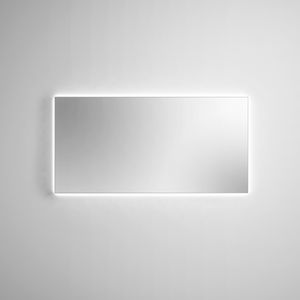 espejo para baño de pared / con luz LED / contemporáneo / rectangular