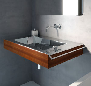 encimera de lavabo de madera