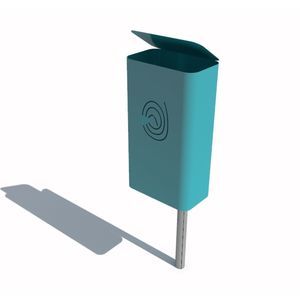 Papelera de acero galvanizado