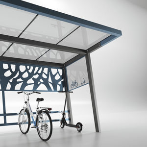 marquesina para bicicletas de acero