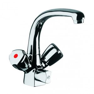 grifo mezclador de libre instalación / de metal cromado / de cobre / para cocina