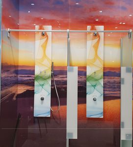 panel de vidrio para ducha