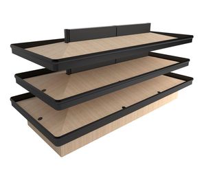 estantería profesional para comercio / para frutas y hortalizas / estándar / de madera