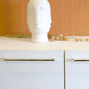tirador para mueble de latón pulido